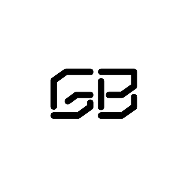 GB monograma logotipo diseño carta texto nombre símbolo monocromo logotipo alfabeto carácter simple logotipo