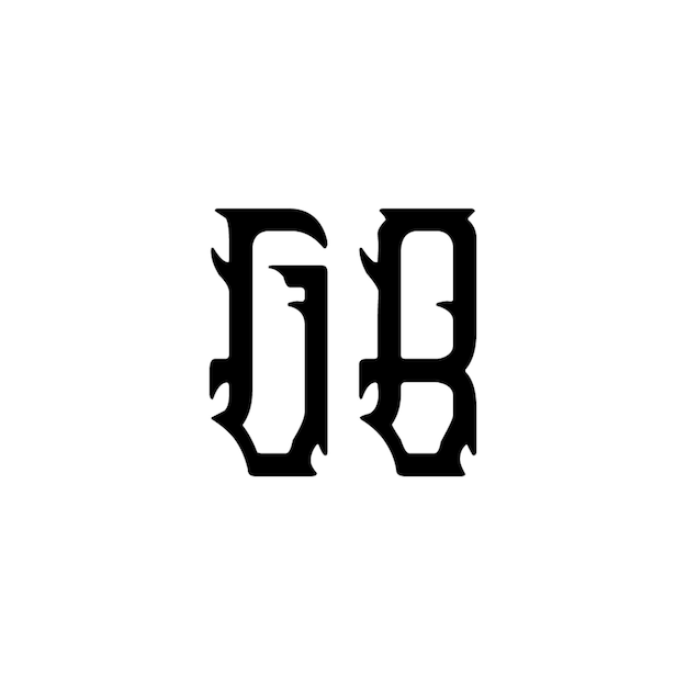 GB monograma logotipo diseño carta texto nombre símbolo monocromo logotipo alfabeto carácter simple logotipo