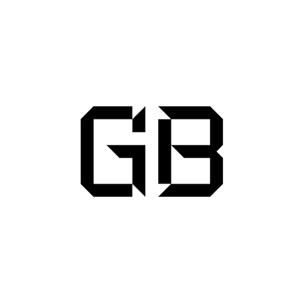 GB monograma logotipo diseño carta texto nombre símbolo monocromo logotipo alfabeto carácter simple logotipo