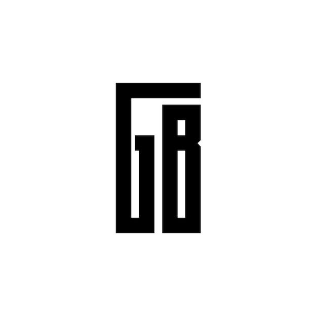 GB monograma logotipo diseño carta texto nombre símbolo monocromo logotipo alfabeto carácter simple logotipo