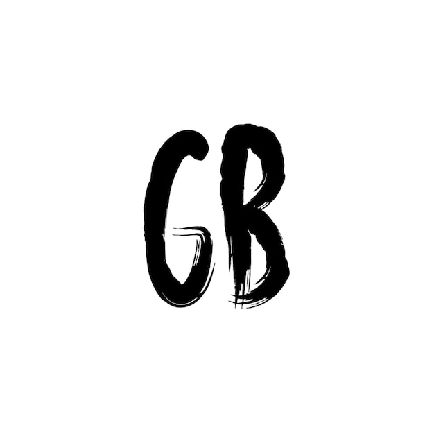 GB monograma logotipo diseño carta texto nombre símbolo monocromo logotipo alfabeto carácter simple logotipo