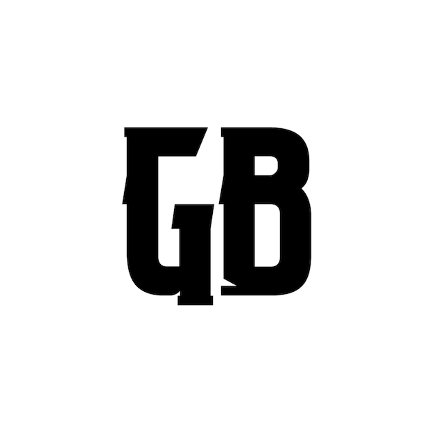 GB monograma logotipo diseño carta texto nombre símbolo monocromo logotipo alfabeto carácter simple logotipo