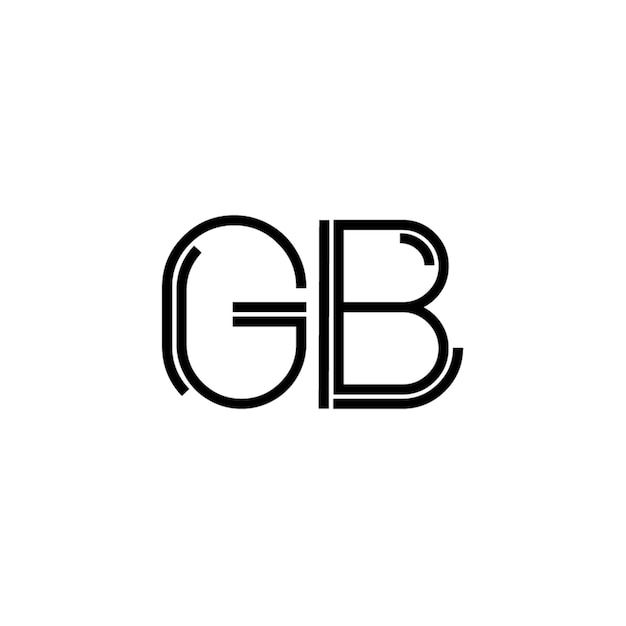 GB monograma logotipo diseño carta texto nombre símbolo monocromo logotipo alfabeto carácter simple logotipo