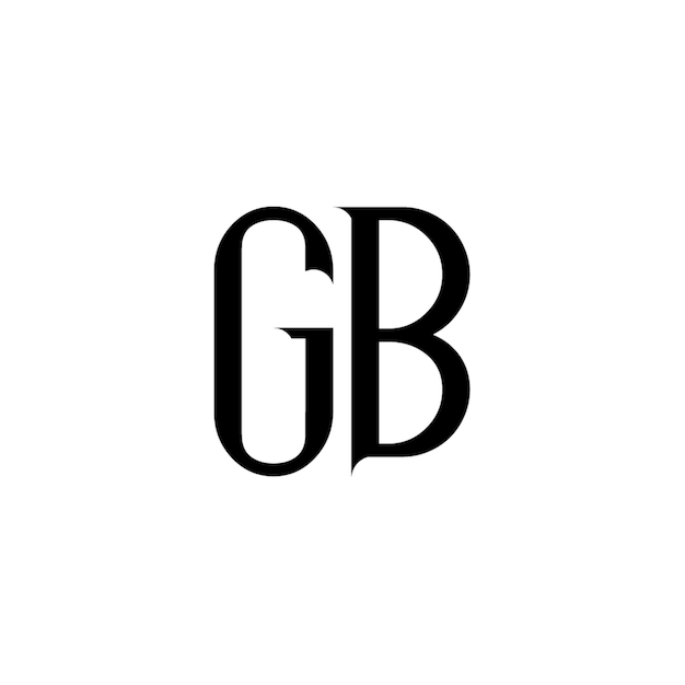 GB monograma logotipo diseño carta texto nombre símbolo monocromo logotipo alfabeto carácter simple logotipo