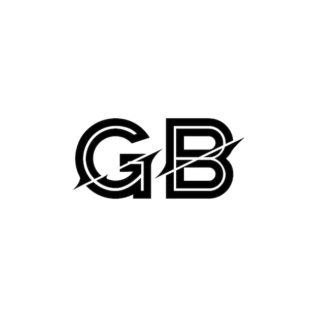 GB monograma logotipo diseño carta texto nombre símbolo monocromo logotipo alfabeto carácter simple logotipo