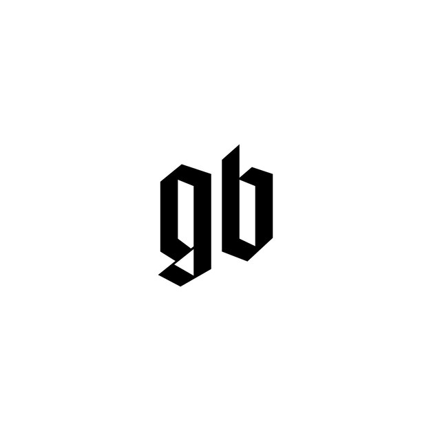 GB monograma logotipo diseño carta texto nombre símbolo monocromo logotipo alfabeto carácter simple logotipo