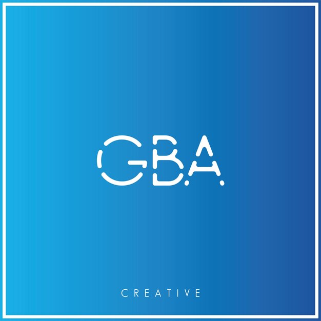 GBA Premium Vector último diseño de logotipo diseño creativo logotipo vector ilustración monograma logotipo mínimo