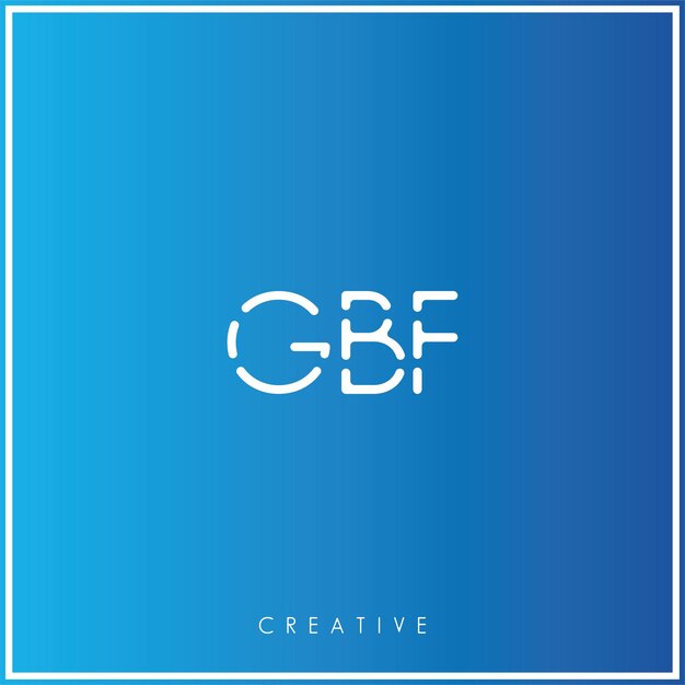 GBF Premium Vector último diseño de logotipo diseño creativo logotipo vector ilustración monograma logotipo mínimo