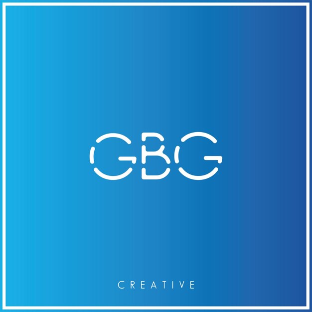 GBG Premium Vector último diseño de logotipo diseño creativo logotipo vector ilustración monograma logotipo mínimo