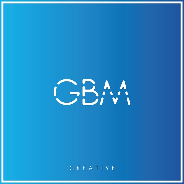 GBM Premium Vector último diseño de logotipo diseño creativo logotipo vector ilustración monograma logotipo mínimo