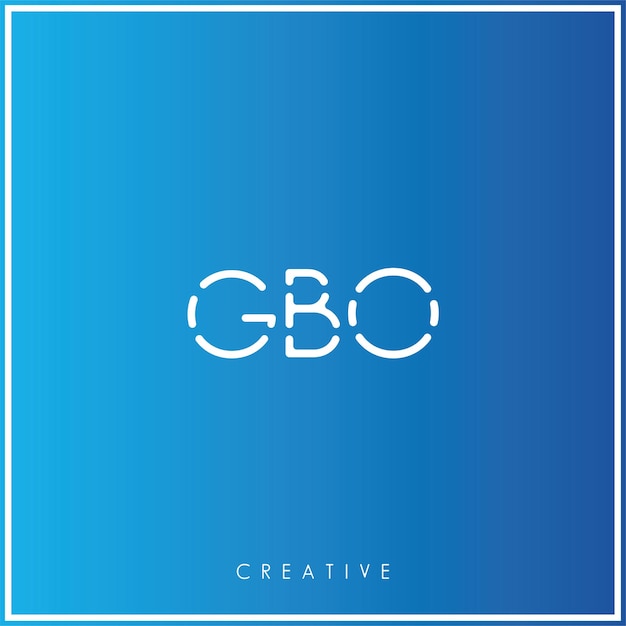 GBO Premium Vector último diseño de logotipo diseño creativo logotipo vector ilustración monograma logotipo mínimo