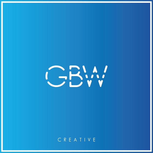 GBW Premium Vector último diseño de logotipo diseño creativo logotipo vector ilustración monograma logotipo mínimo