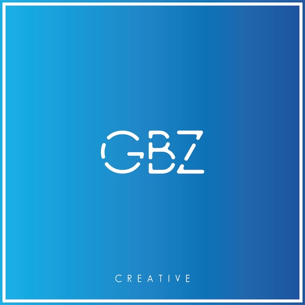 GBZ Premium Vector último diseño de logotipo diseño creativo logotipo vector ilustración monograma logotipo mínimo