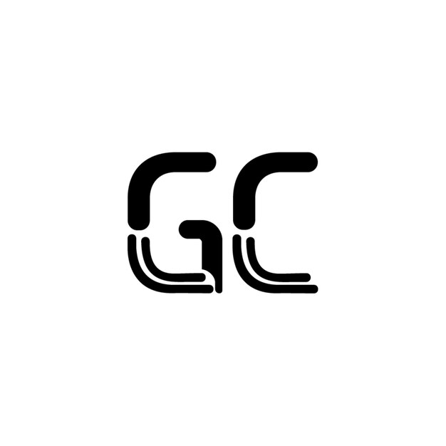 GC monograma diseño del logotipo letra texto nombre símbolo monocromático logotipo alfabeto carácter logotipo simple