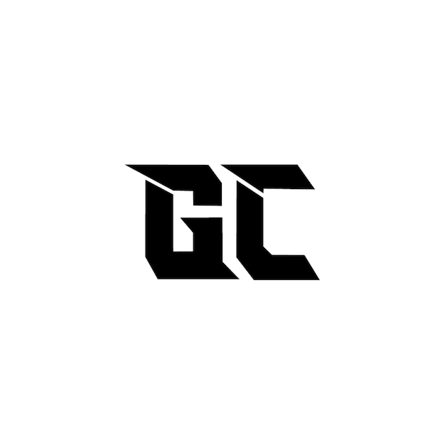 GC monograma diseño del logotipo letra texto nombre símbolo monocromático logotipo alfabeto carácter logotipo simple