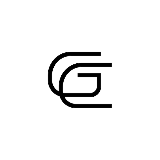 GC monograma diseño del logotipo letra texto nombre símbolo monocromático logotipo alfabeto carácter logotipo simple