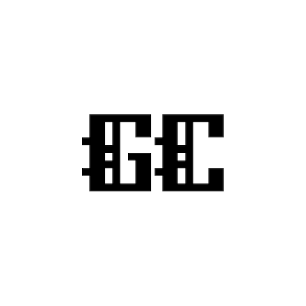 GC monograma diseño del logotipo letra texto nombre símbolo monocromático logotipo alfabeto carácter logotipo simple