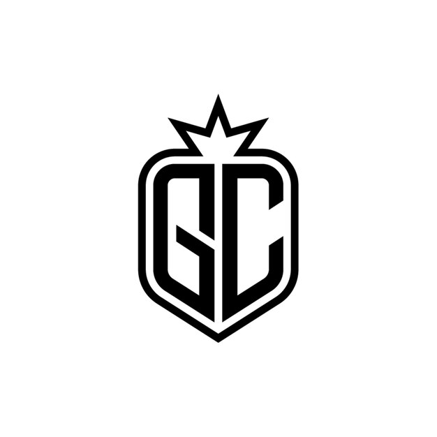 GC monograma diseño del logotipo letra texto nombre símbolo monocromático logotipo alfabeto carácter logotipo simple