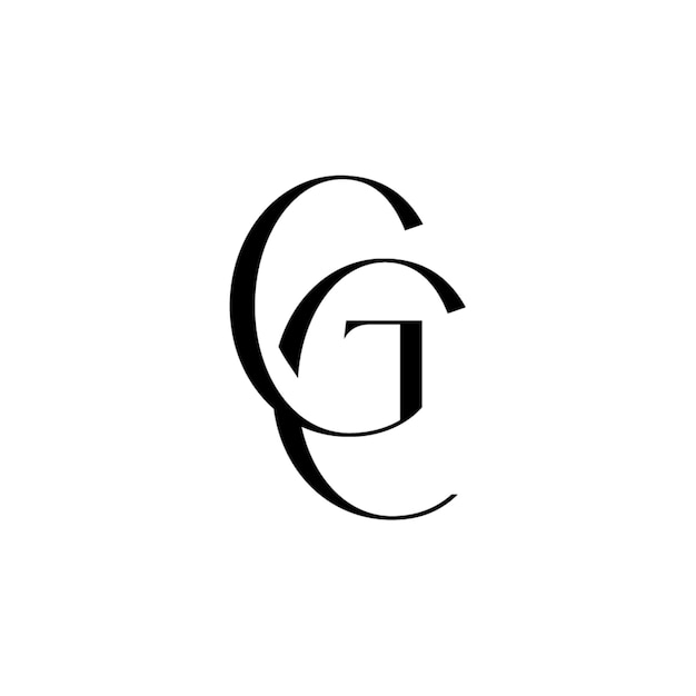 GC monograma diseño del logotipo letra texto nombre símbolo monocromático logotipo alfabeto carácter logotipo simple
