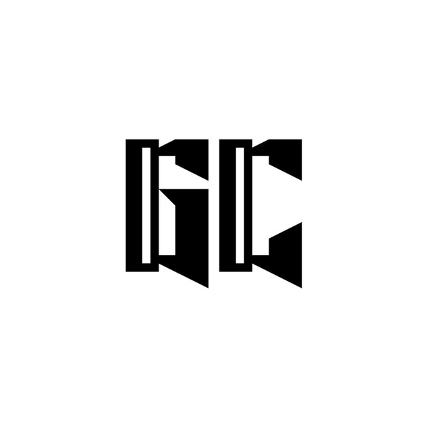 GC monograma diseño del logotipo letra texto nombre símbolo monocromático logotipo alfabeto carácter logotipo simple