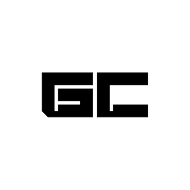 GC monograma diseño del logotipo letra texto nombre símbolo monocromático logotipo alfabeto carácter logotipo simple