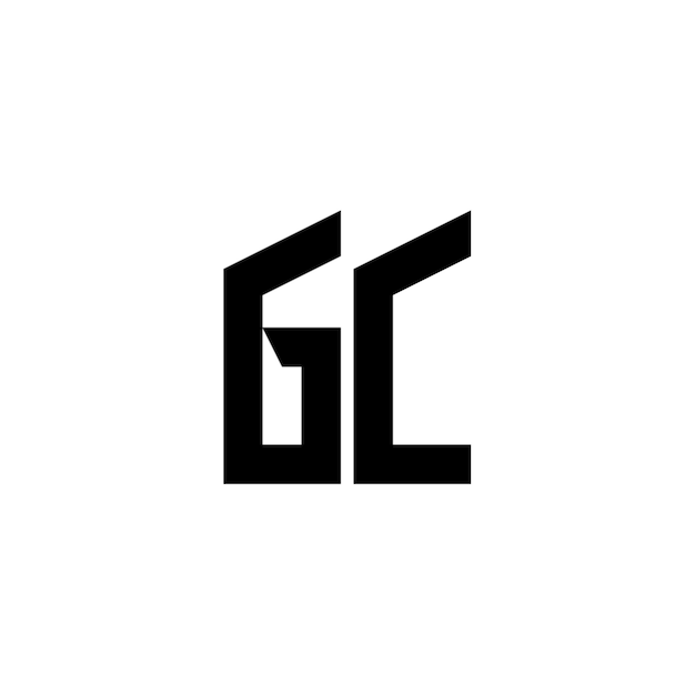 GC monograma diseño del logotipo letra texto nombre símbolo monocromático logotipo alfabeto carácter logotipo simple