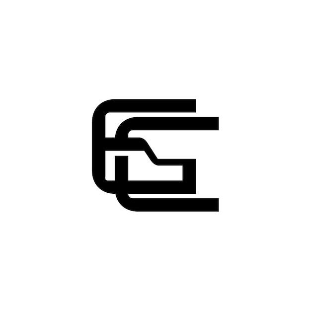 GC monograma diseño del logotipo letra texto nombre símbolo monocromático logotipo alfabeto carácter logotipo simple