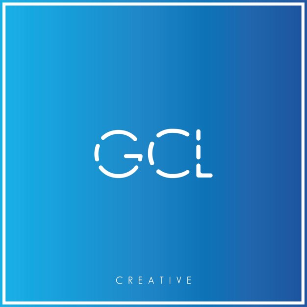 GCL Premium Vector último diseño de logotipo diseño creativo logotipo vector ilustración monograma logotipo mínimo