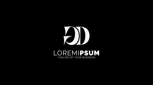 GD, DG, G, D Letras Diseño de logotipo Vector de monograma abstracto