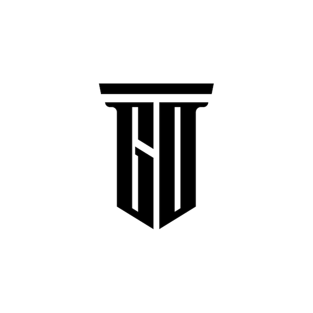 GD monograma logotipo diseño carta texto nombre símbolo monocromo logotipo alfabeto carácter simple logotipo