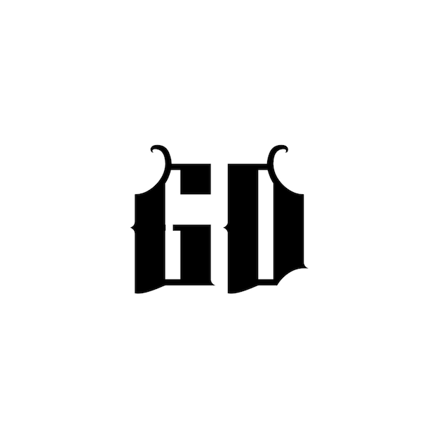 GD monograma logotipo diseño carta texto nombre símbolo monocromo logotipo alfabeto carácter simple logotipo