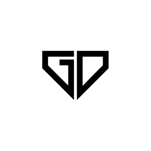 GD monograma logotipo diseño carta texto nombre símbolo monocromo logotipo alfabeto carácter simple logotipo
