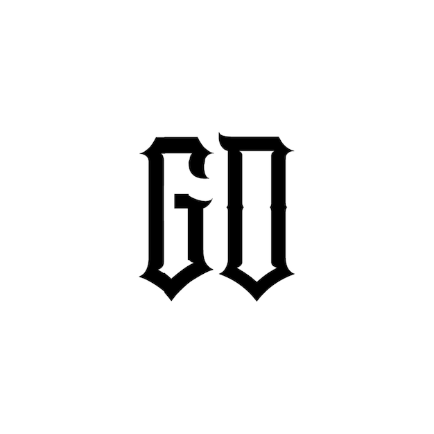 GD monograma logotipo diseño carta texto nombre símbolo monocromo logotipo alfabeto carácter simple logotipo