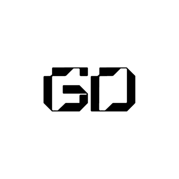 GD monograma logotipo diseño carta texto nombre símbolo monocromo logotipo alfabeto carácter simple logotipo