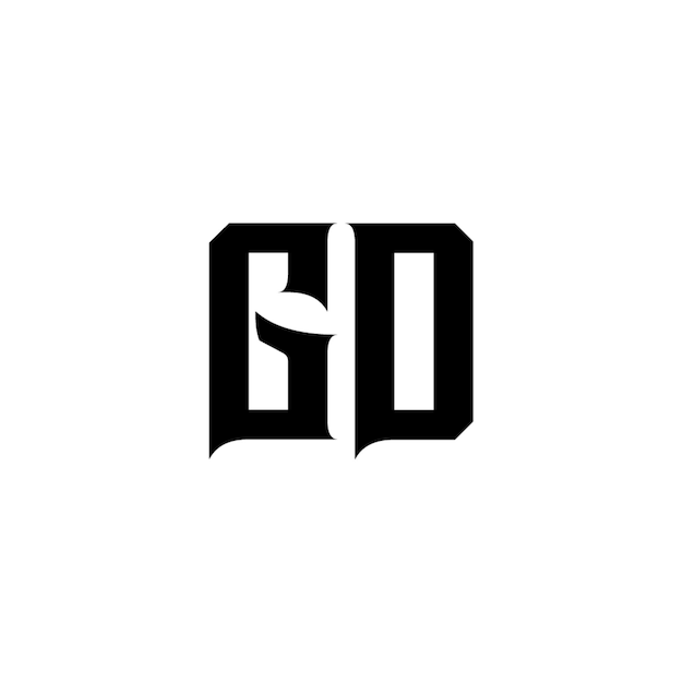 GD monograma logotipo diseño carta texto nombre símbolo monocromo logotipo alfabeto carácter simple logotipo