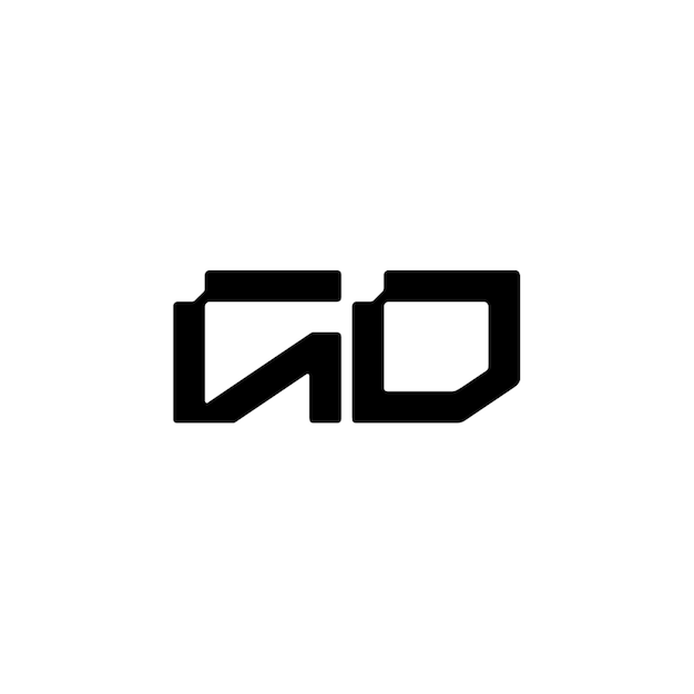 GD monograma logotipo diseño carta texto nombre símbolo monocromo logotipo alfabeto carácter simple logotipo
