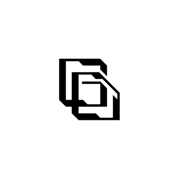 GD monograma logotipo diseño carta texto nombre símbolo monocromo logotipo alfabeto carácter simple logotipo