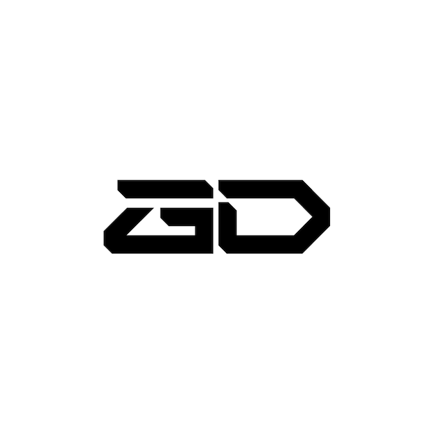 GD monograma logotipo diseño carta texto nombre símbolo monocromo logotipo alfabeto carácter simple logotipo