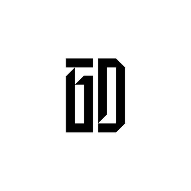 GD monograma logotipo diseño carta texto nombre símbolo monocromo logotipo alfabeto carácter simple logotipo