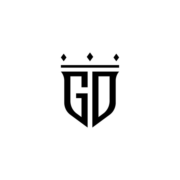 GD monograma logotipo diseño carta texto nombre símbolo monocromo logotipo alfabeto carácter simple logotipo