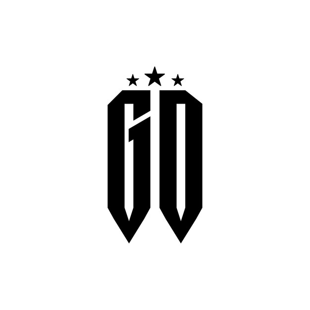 GD monograma logotipo diseño carta texto nombre símbolo monocromo logotipo alfabeto carácter simple logotipo