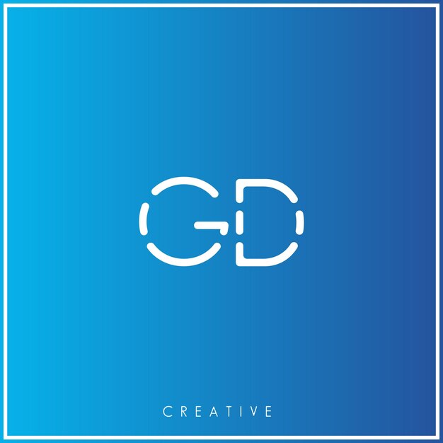 GD Premium Vector último diseño de logotipo Logotipo creativo Ilustración vectorial letras del logotipo Logotipo creativo