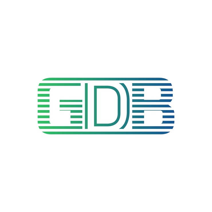 Vector gdb moderno diseño de logotipo carta gdb minimalista profesional y versátil icono de marca para la identidad empresarial