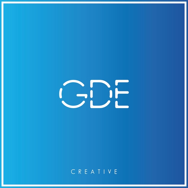 GDE Premium Vector último diseño de logotipo diseño creativo logotipo vector ilustración monograma logotipo mínimo