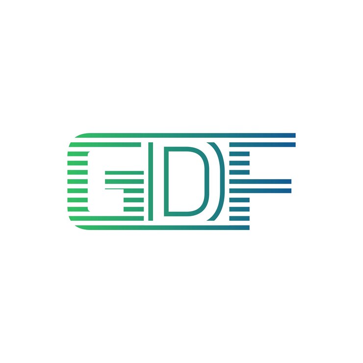 Vector gdf moderno diseño de logotipo carta gdf minimalista profesional y versátil icono de marca para la identidad empresarial