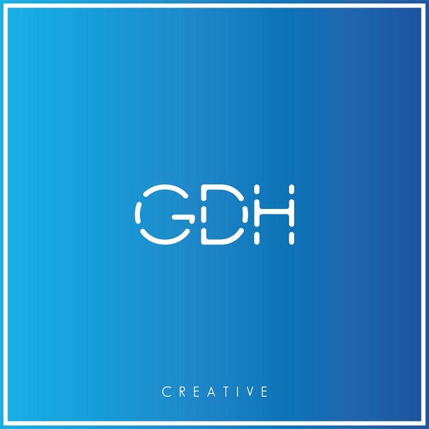 GDH Premium Vector último diseño de logotipo diseño creativo logotipo vector ilustración monograma logotipo mínimo