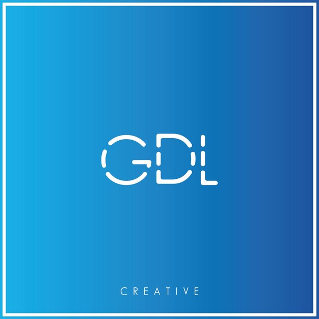 Gdl premium vector último diseño de logotipo diseño creativo logotipo vector ilustración monograma logotipo mínimo