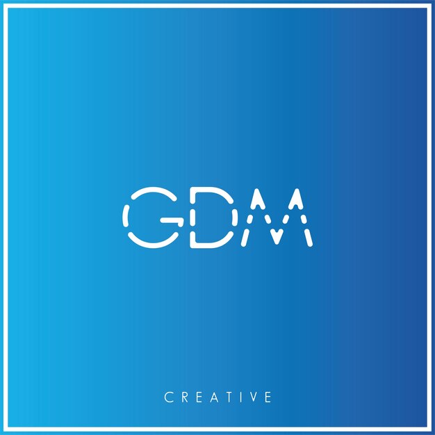 Gdm premium vector último diseño de logotipo diseño creativo logotipo vector ilustración monograma logotipo mínimo