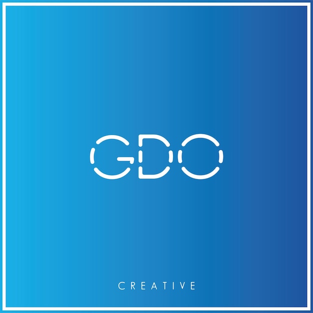 GDO Premium Vector último diseño de logotipo diseño creativo logotipo vector ilustración monograma logotipo mínimo