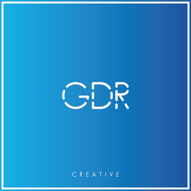 GDR Premium Vector último diseño de logotipo diseño creativo logotipo vector ilustración monograma logotipo mínimo